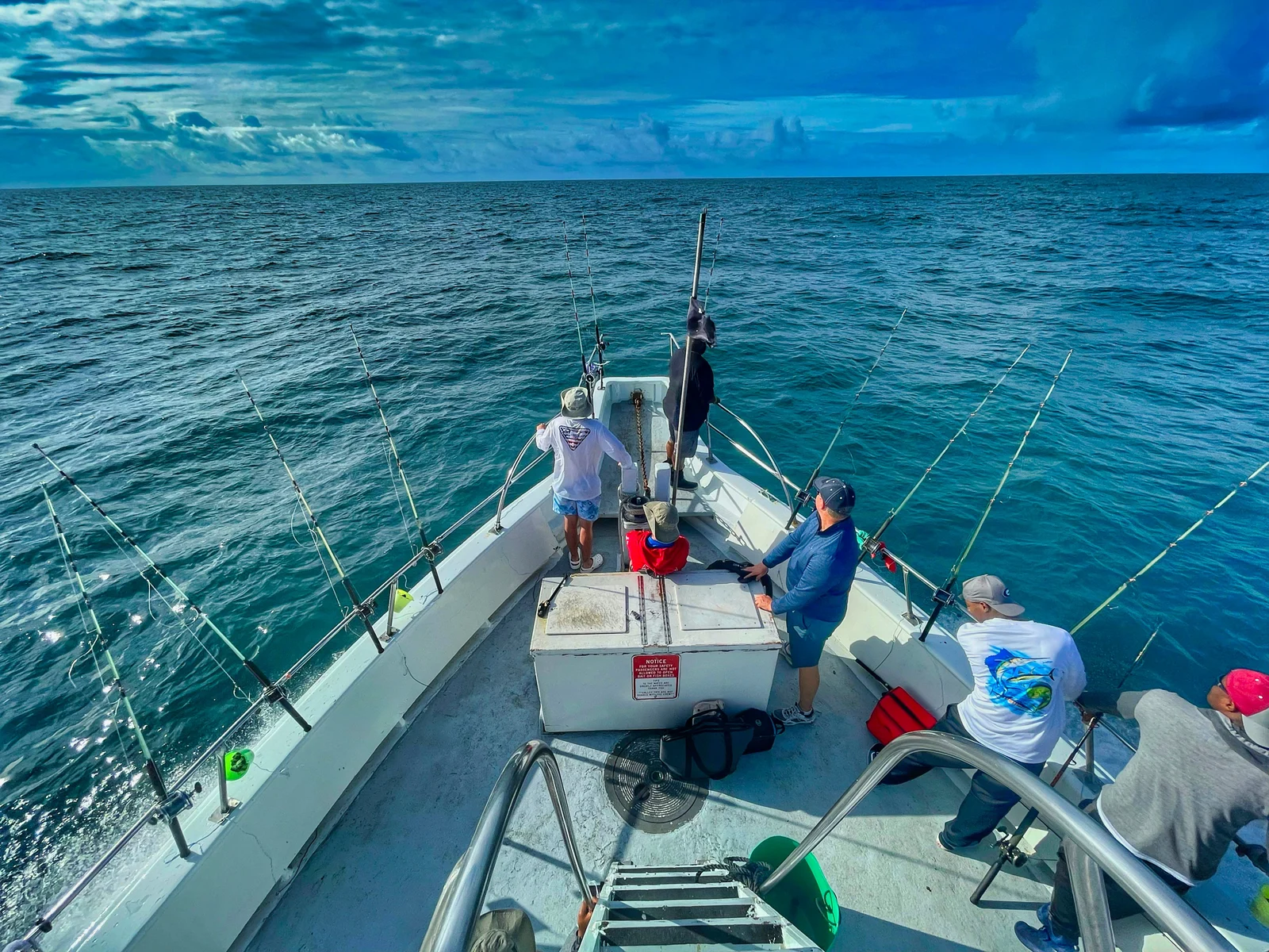 Charter boat heading offshore on the Gulf of Mexico