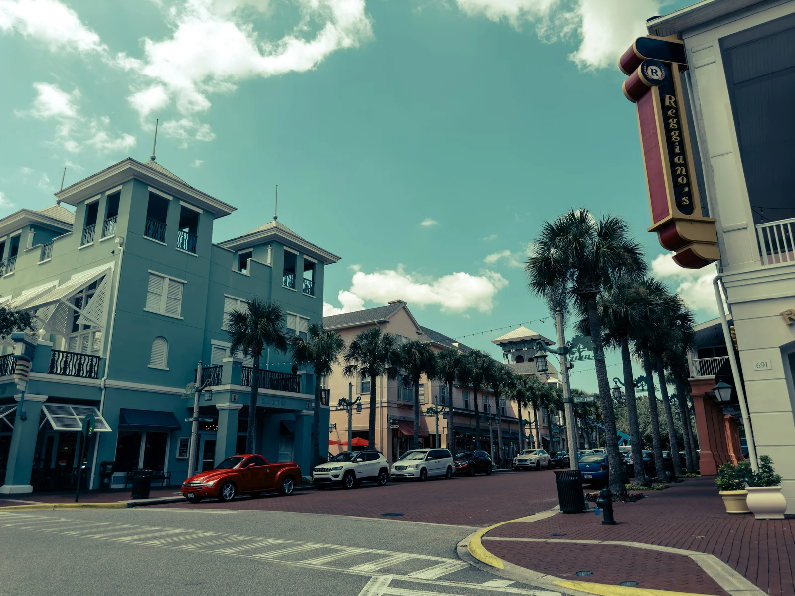 Palafox Street shops and cafes in downtown Pensacola